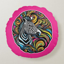 Zebra 1 rundes kissen