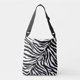 zebra 1 tierischer Druck in Schwarzweiß Tragetaschen Mit Langen Trägern