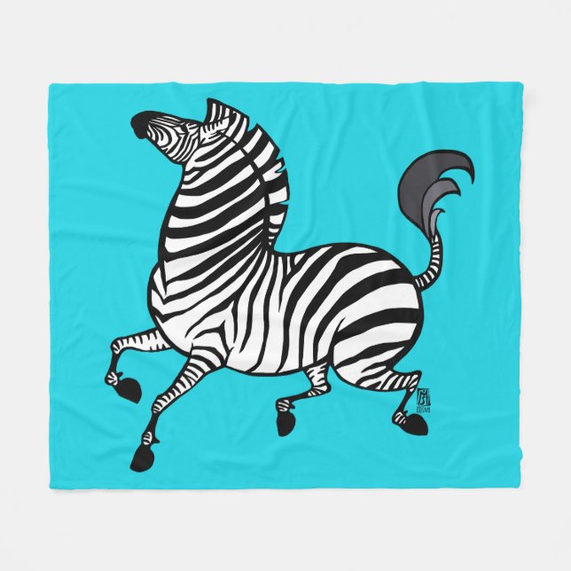 Zebra 3 Fleece Blanket (Vorderseite (Horizontal))
