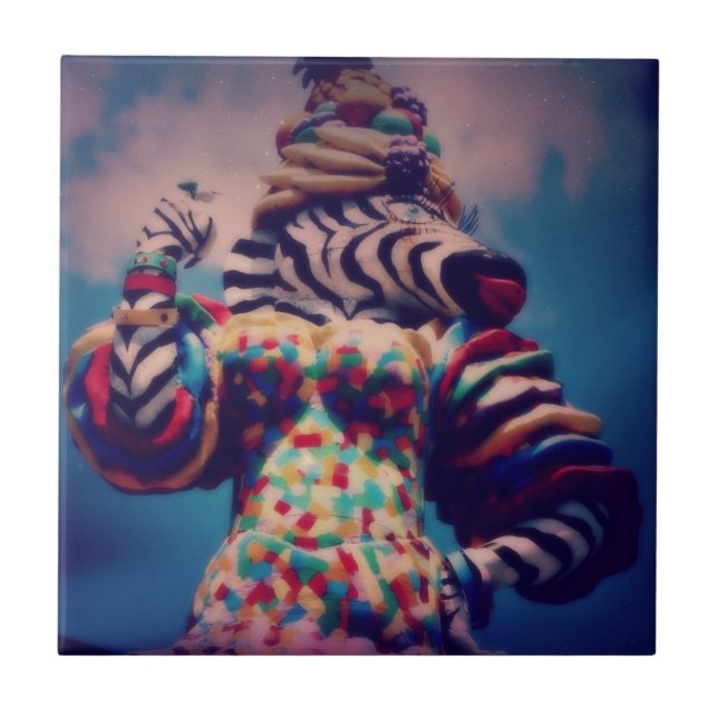 Zebra a Party Animal Fliese (Vorderseite)