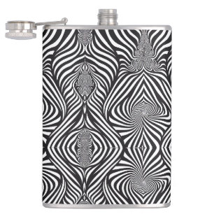 Zebra Abstract S/W Flachmann