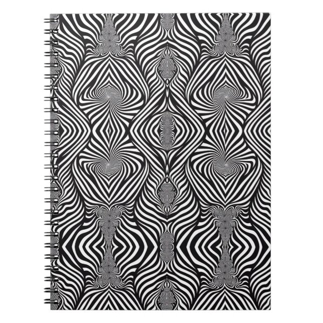 Zebra Abstrakt B&W Sherpa Blanket Notizblock (Vorderseite)