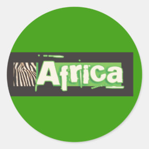 Zebra Africa-Aufkleber Runder Aufkleber