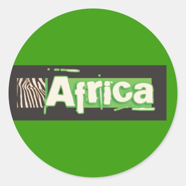 Zebra Africa-Aufkleber Runder Aufkleber (Vorderseite)