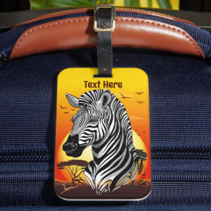 Zebra African Savanna Wild Animal Gepäckanhänger