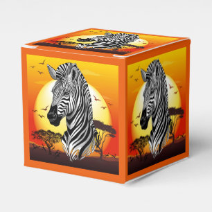 Zebra African Savanna Wild Animal Geschenkschachtel