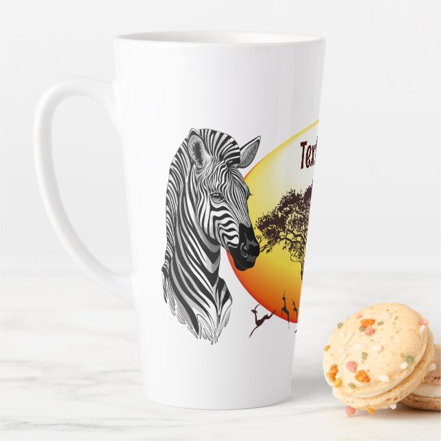 Zebra African Savanna Wild Animal Milchtasse (Beispiel)