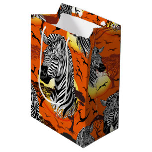 Zebra African Savanna Wild Animal Mittlere Geschenktüte