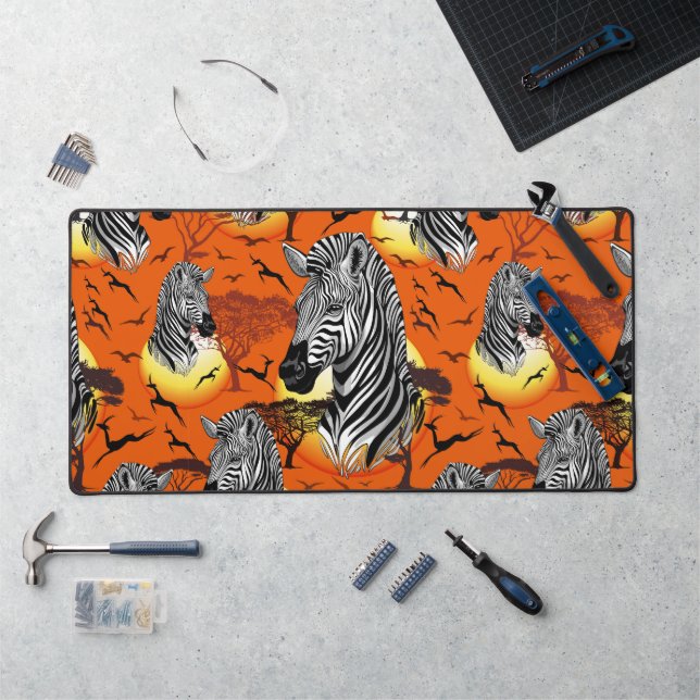 Zebra African Savanna Wild Animal Schreibtischunterlage (Arbeitsplatz)