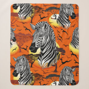 Zebra African Savanna Wild Animal Sherpadecke