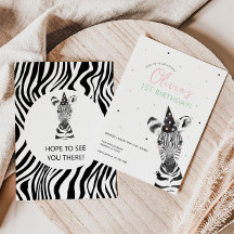 Zebra Animal Birthday Party