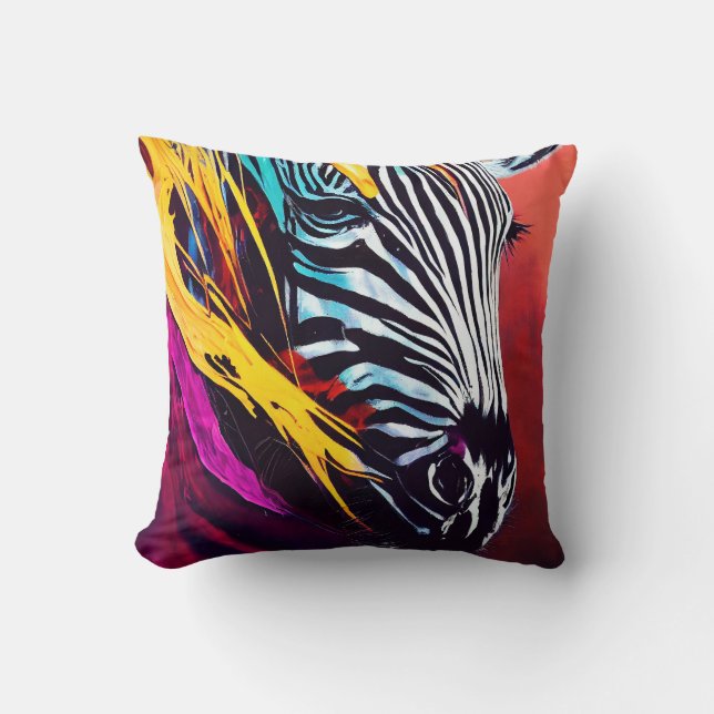 Zebra Animal Discovery Adventure Nature Planet Kissen (Vorderseite)