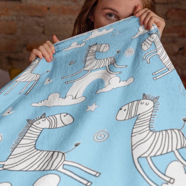Zebra Animal Line Set Sherpadecke (Zebra Animal Line Set Sherpa Blanket)