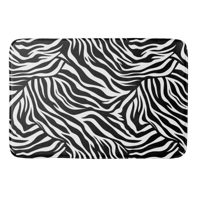Zebra Animal Print Bath Mat Badematte (Vorderseite)