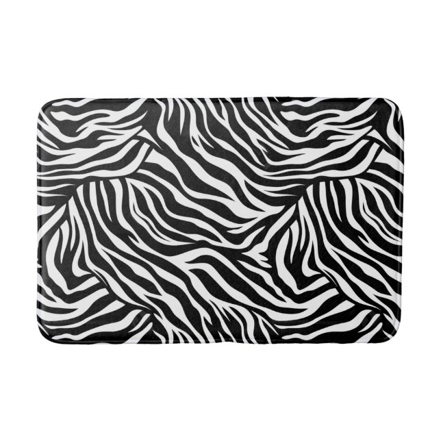 Zebra Animal Print Bath Mat Badematte (Vorderseite)
