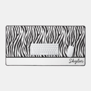 Zebra Animal Print Custom Curry Name Schreibtischunterlage