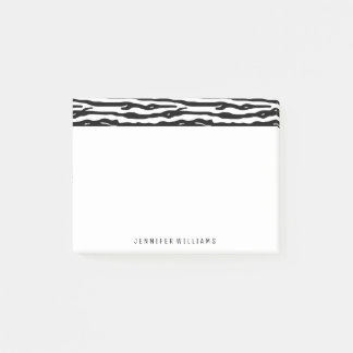 Zebra Animal Print Muster Schwarz-weißer Individue Post-it Klebezettel