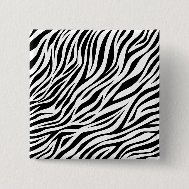 Zebra Animal Skin Print Pattern-15391 Button (Vorderseite)
