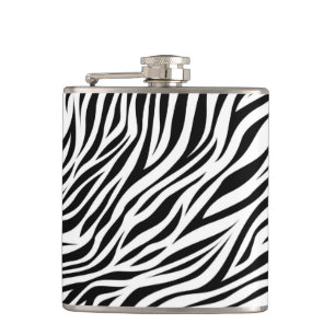 Zebra Animal Skin Print Pattern-15391 Flachmann