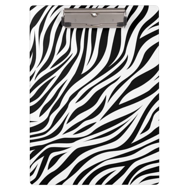 Zebra Animal Skin Print Pattern-15391 Klemmbrett (Vorderseite)