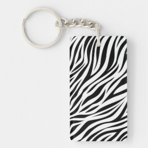 Zebra Animal Skin Print Pattern-15391 Schlüsselanhänger