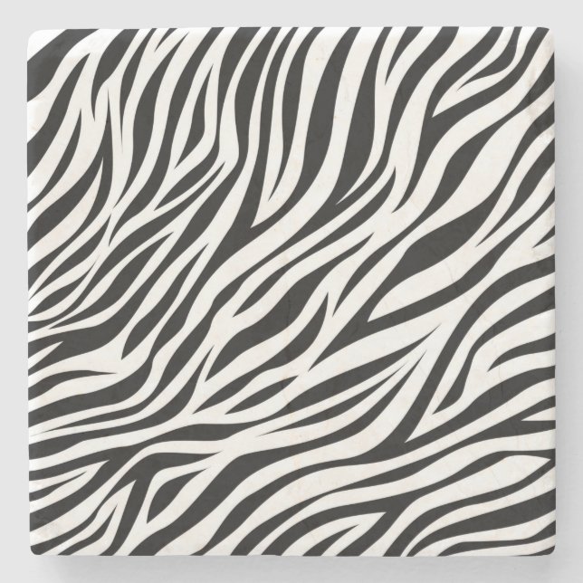 Zebra Animal Skin Print Pattern-15391 Steinuntersetzer (Vorderseite)
