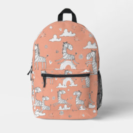 Zebra Animal Vector Line Set Bedruckter Rucksack