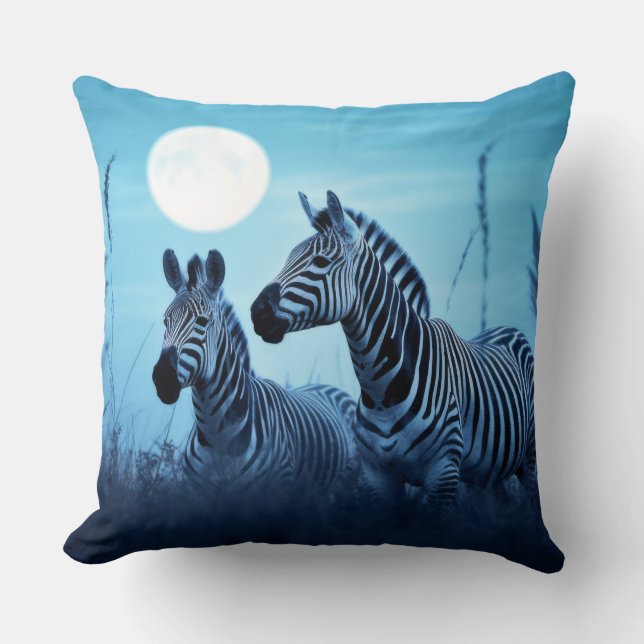 Zebra Animal Wildlife Wilder Wilde Kissen (Vorderseite)