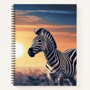 Zebra Animal Wildlife Wilder Wilde Notizbuch