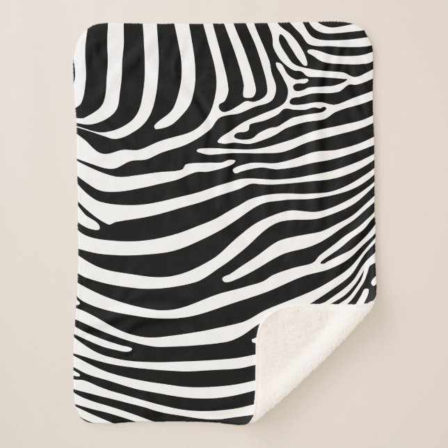 Zebra Animalprint Sherpadecke (Vorderseite)