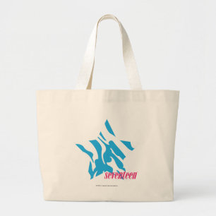 Zebra-Aqua 3 Jumbo Stoffbeutel