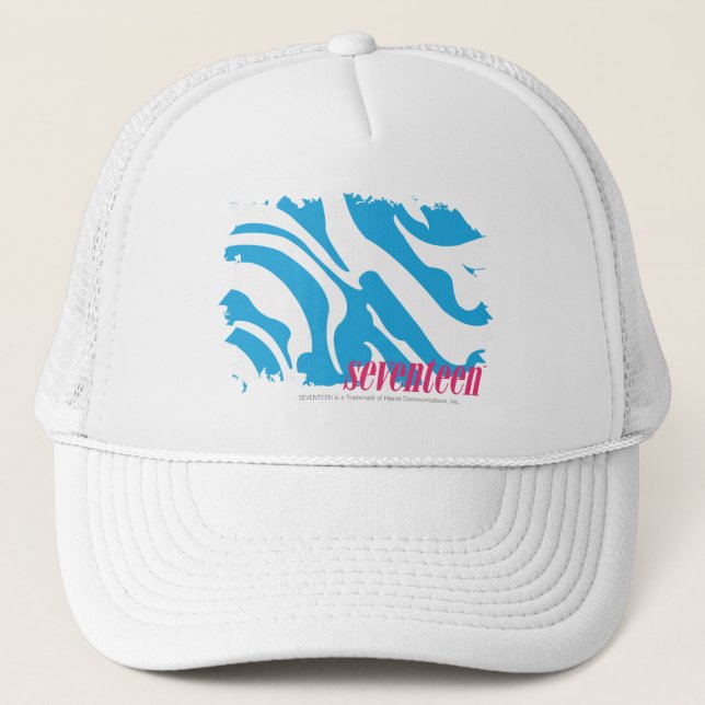 Zebra-Aqua 4 Truckerkappe (Vorderseite)