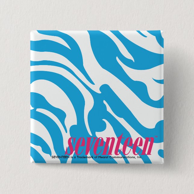 Zebra-Aqua Button (Vorderseite)