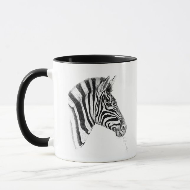 Zebra Art Café Mug - Élégant (Gauche)