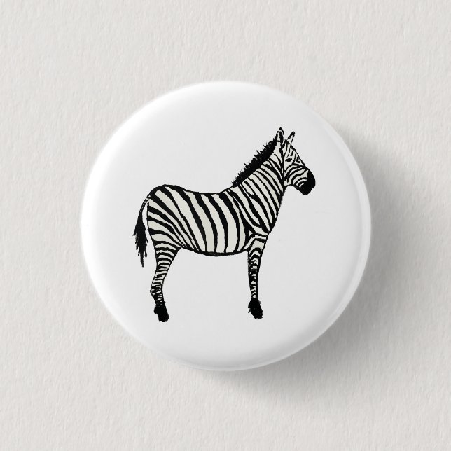 Zebra Art Safari Button (Vorderseite)