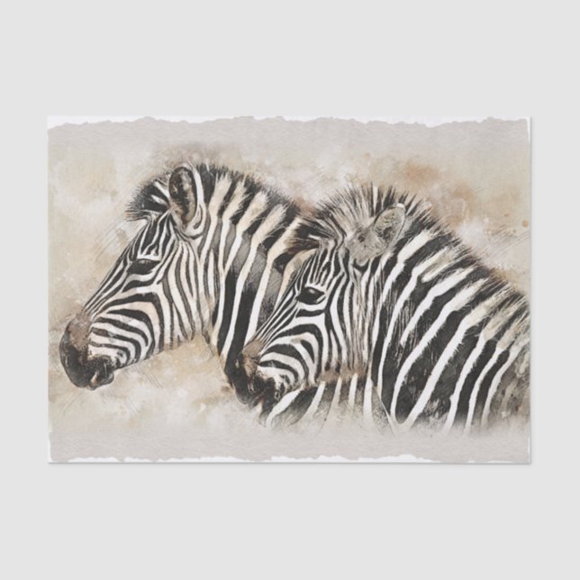 Zebra Artwork Decoupage Seidenpapier (Vorderseite)