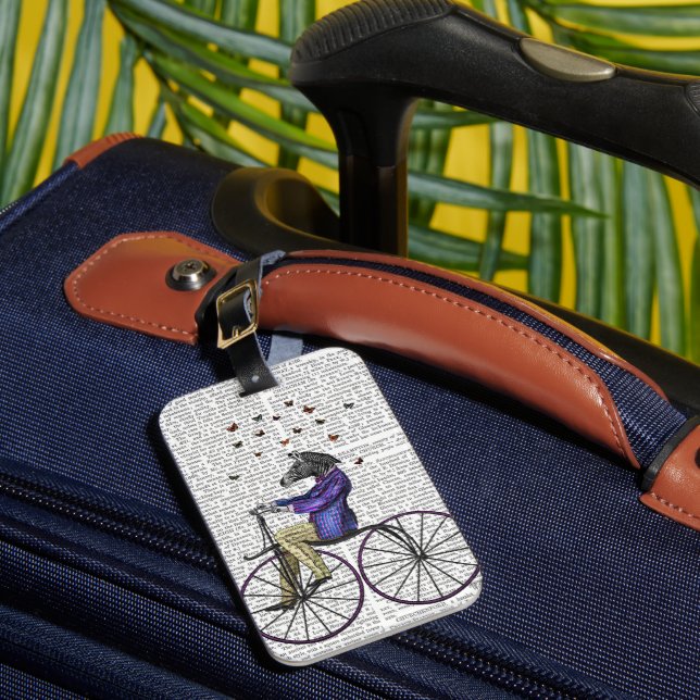 Zebra auf dem Fahrrad Gepäckanhänger (Vorderseite Insitu 1)