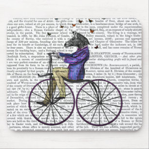 Zebra auf dem Fahrrad Mousepad