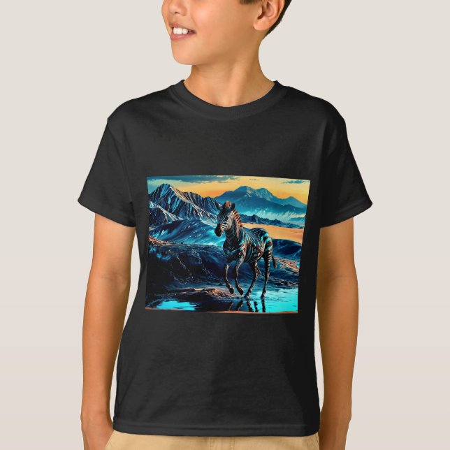Zebra auf der Flucht T-Shirt (Vorderseite)