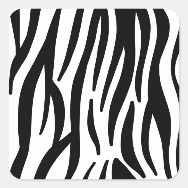 Zebra-Aufkleber Quadratischer Aufkleber (Vorderseite)
