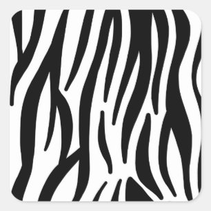 Zebra-Aufkleber Quadratischer Aufkleber