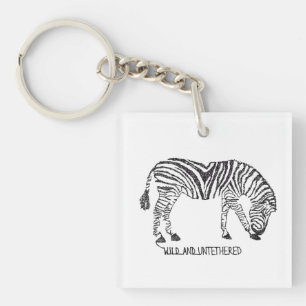 Zebra aus Black Scribbles Schlüsselanhänger