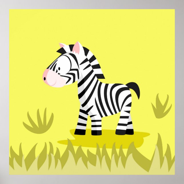 Zebra aus meiner Weltierserie Poster (Vorne)