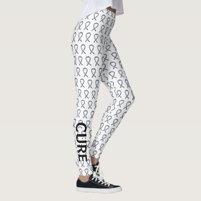 Zebra Awareness Ribbon Hope Cure Custom Leggings (Rechts)