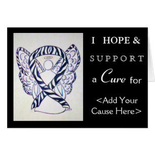 Zebra Awareness Ruban Angel Cartes de voeux Art