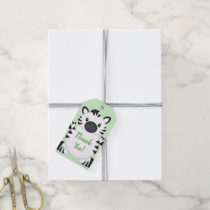 Zebra Baby Shower Geschenkanhänger