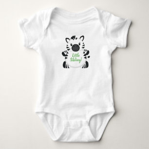 Zebra Baby Shower Green Baby Strampler