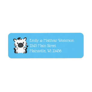 Zebra Baby Shower Safari Blue Boy