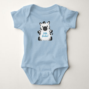 Zebra Baby Shower Safari Blue Boy Strampler