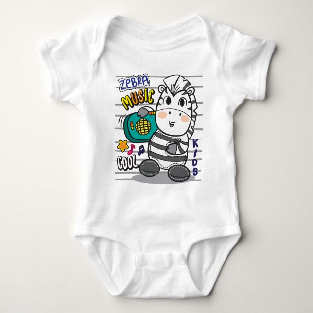 Zebra Baby Strampler (Vorderseite)